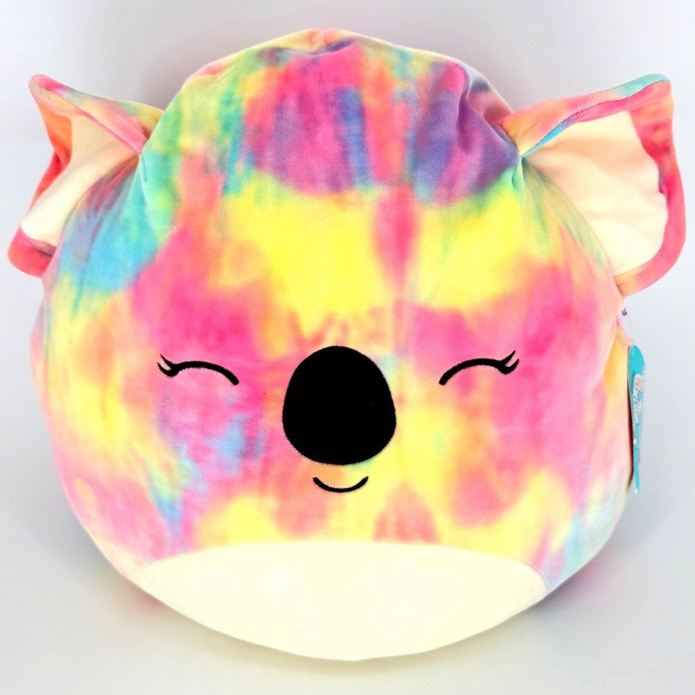 Squishmallows Katya the Koala 16 Inch Tie Dye Pink Yellow Plush Kelly Toy NWT